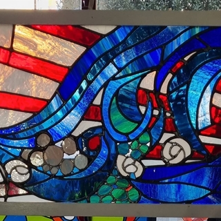 Hombre y el Mar - vidriera encargada - Imagen 1