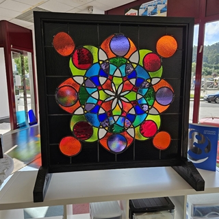 Mandala Love - vidriera emplomada (Vendido) - Imagen 1